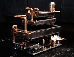 A Billet Labs PC-jének rézcsövek és nyomásmérők adnak steampunk külsőt.