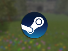 A Cheese Rolling a híres angliai Gloucestershire-i lejtőzésen alapul, amelyet évente rendeznek meg. A képen - a Steam logó egy elmosódott ingame screenshot fölött. (Kép forrása: Steam - szerkesztve)