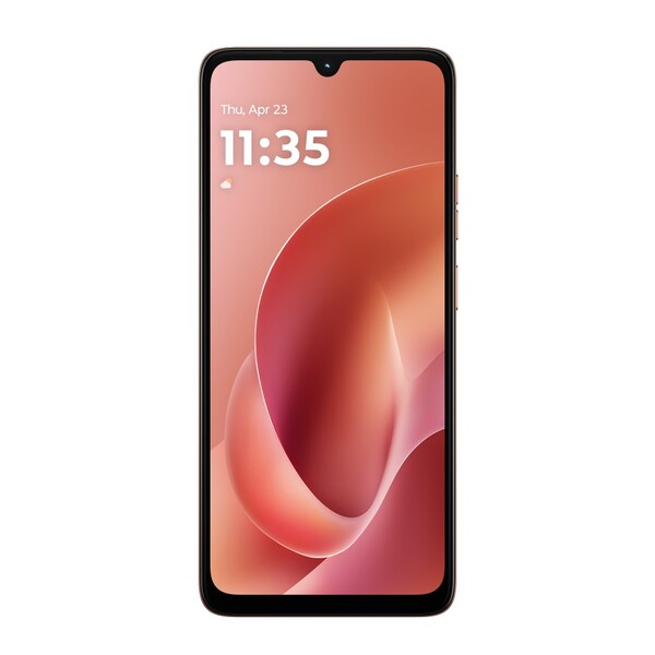 A Moto G06 nagyobb HD+ kijelzővel rendelkezik, de a lyukasztást vízcseppes bevágásra cseréli. (Kép forrása: Motorola)