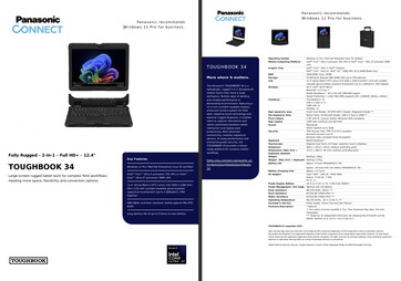 Panasonic Toughbook FZ-34 műszaki adatai
