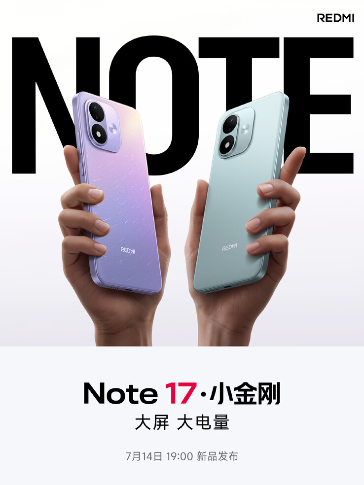 A Redmi Note 17 hivatalos promóciós képei.