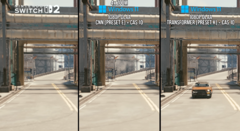 A Cyberpunk 2077-et futtató modellek egymás melletti összehasonlítása (kép forrása: Digital Foundry YT)