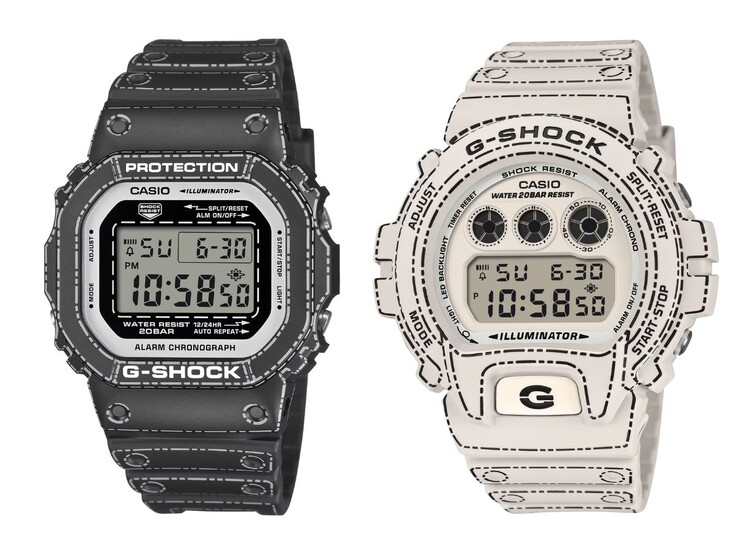 A Casio G-Shock DW-5600RGM-1 (balra) és DW-6900RGM-5 (jobbra). (Kép forrása: Casio)