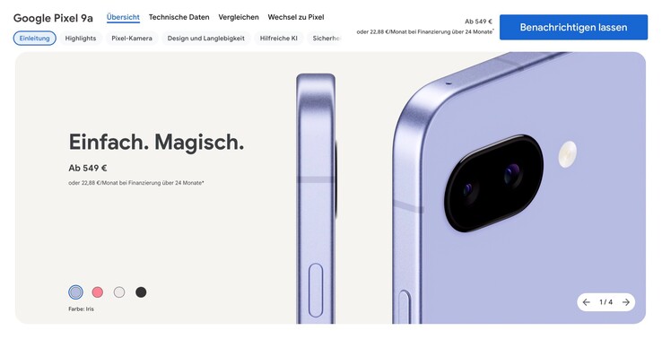 A Pixel 9a már szerepel a Google Store-ban, de még nem lehet megrendelni