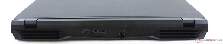 Rear: HDMI 2.0, 2x mini-DisplayPort 1.3, AC adapter