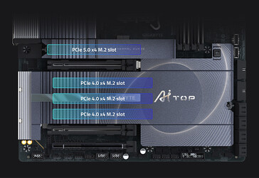 Az RTX 5090-es játék PC több SSD-t is képes befogadni (Kép forrása: Gigabyte)