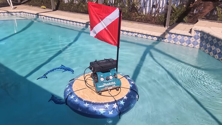 A kompresszor és az akkumulátorok egy 