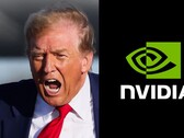 Donald Trump elnök és az Nvidia (Kép forrása: Brendan McDermid, Reuters és Nvidia; szerkesztés)