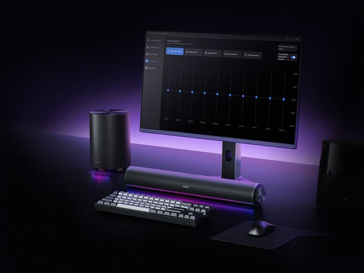 A Xiaomi Desktop Speaker Pro Set RGB-világítással ellátott képe.