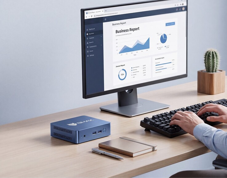 A Bmax B3 Turbo Mini PC szerény teljesítményű, négymagos Intel processzorral és kompakt házzal rendelkezik.