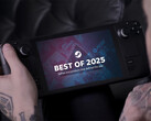 A top 12-es listát leginkább az indie játékok uralják. Képeken: Steam Deck a Best of 2025 promóciós képpel. (Kép forrása: Valve)
