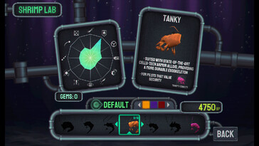 A képen: A Shrimp Game játékmenetéről készült screenshot: Krill Megerősítve.