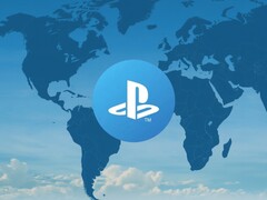 A PlayStation-fiók logója a világtérképen