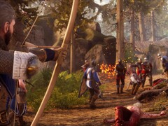 Egy kép, amely egy több lovag közötti csatát ábrázol. (Kép forrása: Steam)