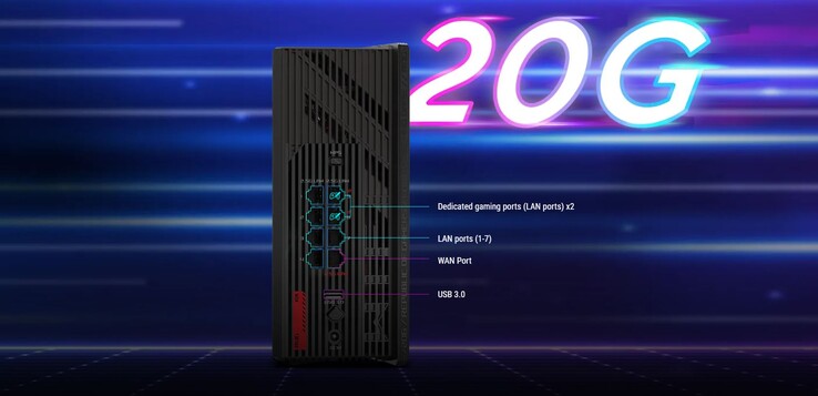 A két Ethernet portot nyilvánvalóan játékeszközökhöz szánják (Kép forrása: Asus)