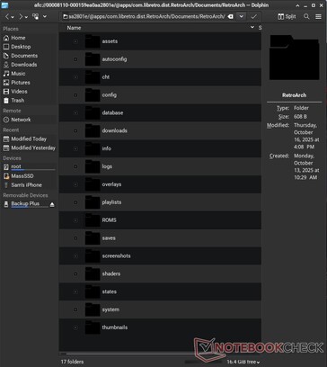Még bizonyos alkalmazások, például a RetroArch fájljaihoz is hozzáférhetsz. 