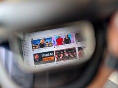 A kivetített kiterjesztett kijelző közelebbi nézete