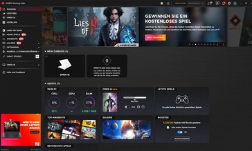 Még az Omen Gaming Hub kezdőképernyője is erősen túlterhelt