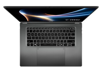 MSI Prestige 16 Flip AI+ - Billentyűzet és érintőpad. (Kép forrása: MSI)