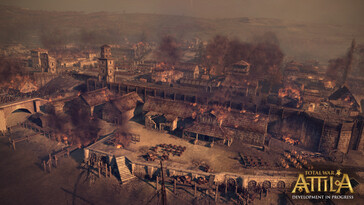 An image showing a city in Total War: Attila.