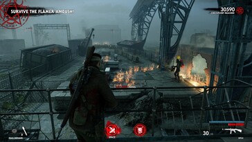 A képen: Játékmenet-képernyőkép a Zombie Army 4-ből.