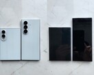 Állítólag kiszivárgott képek a Galaxy -es Z Fold 8-ról (a szélesebb változat) és a Fold 8 Ultra-ról.