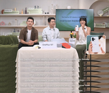 Egy képernyőkép a OnePlus 15T élő leleplező ülésről (gépi fordítás)