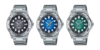 Balról jobbra: a Casio Marine Sports MTD-140D-1AV, MTD-140D-2AV és MTD-140D-3AV órák. (Kép forrása: Casio, szerkesztés)