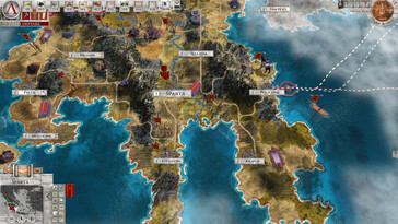 A képen: Játékmenet-képernyőkép az Imperiums: Greek Wars című játékból.