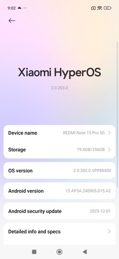 Szoftver Xiaomi Redmi Note 15 Pro 5G