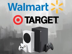 Walmart és Target logók az Xbox konzolok felett (Kép forrása: Walmart, Target, Xbox Wire szerkesztéssel)