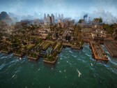 A Kaiserpunk egyik városát ábrázoló kép; a játék jelenleg 50%-os kedvezménnyel kapható a Steamen.