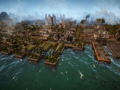 A Kaiserpunk egyik városát ábrázoló kép; a játék jelenleg 50%-os kedvezménnyel kapható a Steamen.