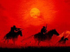 Silhouette of Red Dead Redemption 2 characters on horseback. (Image source: Rockstar)