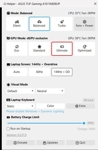 Főképernyő - rendkívül minimális és könnyen navigálható