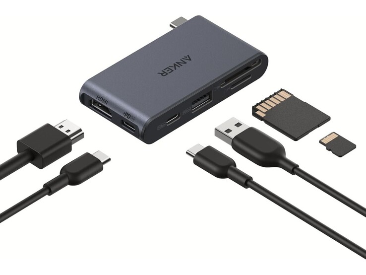 Az Anker Nano USB-C Hub (6 az 1-ben, 5 Gbps). (Kép forrása: Anker)