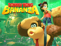 Donkey Kong Bananza artwork, melyen Donkey Kong és Pauline látható a logóval (Kép forrása: Nintendo of America szerkesztéssel)