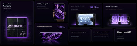 A tabletta főbb jellemzői (gépi fordításban)