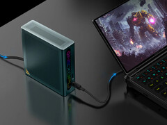 A OneXGPU Lite csatlakoztatva egy OneXPlayer G1-hez. (Kép forrása: One-Netbook)