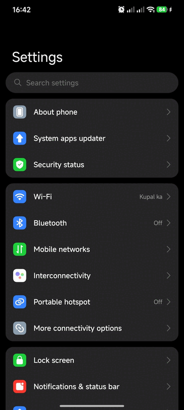Frissített Beállítások alkalmazás (Kép forrása: u/Square-Opportunity48 via Reddit)
