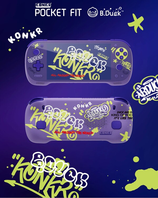 A Konkr Pocket Fit Elite B.Duck kiadás a sárgát lilára cseréli. (Kép forrása: Ayaneo)