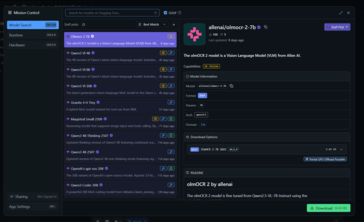 Az LM Studio számos modell áll letölthető állapotban