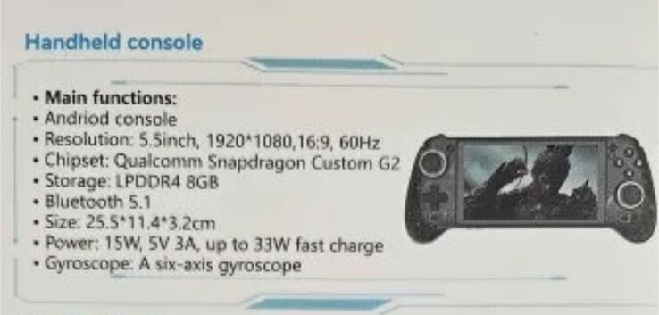 Korábban kiszivárgott információk az Anbernic RG 557-ről. (Kép forrása: Retro Handhelds)