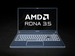 Az RDNA 3.5 2029-ig lehet használatban. Képeken: Egy render, amely egy AMD játékos laptopot mutat. (Kép forrása: AMD - szerk.)