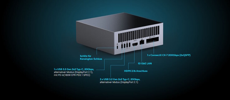 A nagy teljesítményű mini PC több monitorhoz is csatlakoztatható, szintén USB-C-n keresztül (Kép forrása: Asus)
