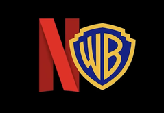 A WB HBO Max-szal való egyesülés a Netflixet tenné az első számú streaming platformmá. A képen a Netflix és a WB logói. (Kép forrása: @actionecomics on X)
