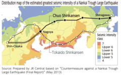 A Chūō Shinkansen vonal és a földrengésveszély 2013-ban