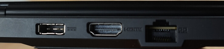 Ports back: PSU, HDMI 2.1 (8K/60 Hz), LAN-Port (2.5 Gbit/s)