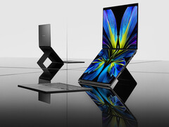 A legújabb Zenbook Duo még mindig rendelkezik beépített állvánnyal a kidolgozott kettős képernyős üzemmódhoz. (Kép forrása: Asus)