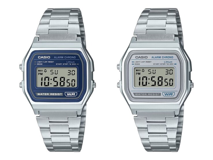 A Casio Vintage A158WEA-2 (balra) és A158WEA-7 (jobbra) órák